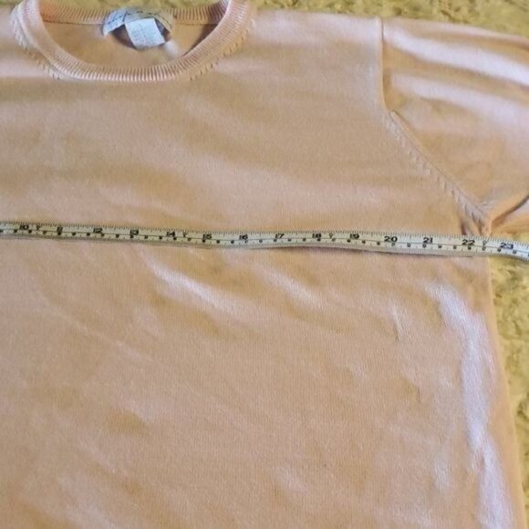 Ship 'n' Shore Vintage Light Pink Crew Neck Sz. XL Short Sleeve Sweater - Picture 4 of 5